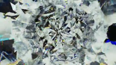 parlak taş makro sorunsuz döngü döner. kaleydoskop