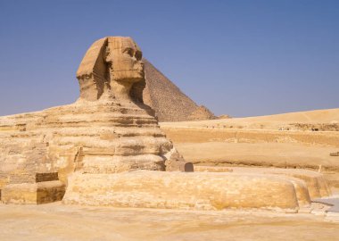 Büyük Sfenks Giza, büyük Piramit'in içinde belgili tanımlık geçmiş ile