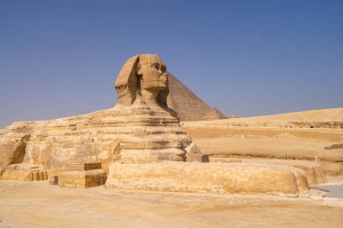 Büyük Sfenks Giza, büyük Piramit'in içinde belgili tanımlık geçmiş ile