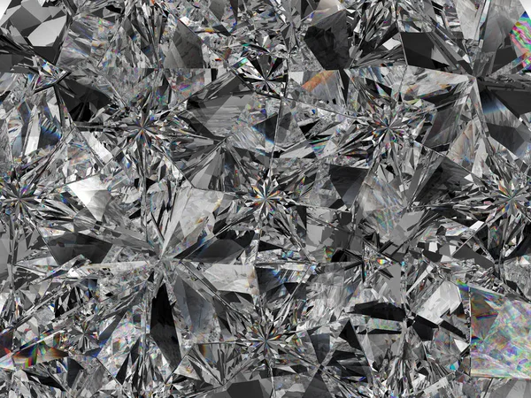 Diamantstructuur Extreme Close Caleidoscoop Bovenaanzicht Van Ronde Edelsteen Render Illustratie — Stockfoto