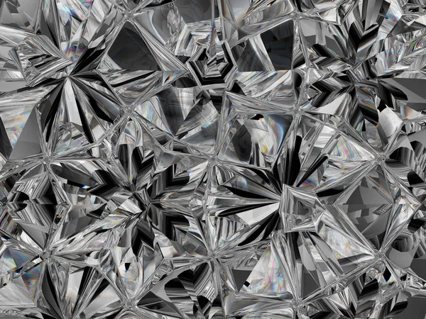 Sprankelende Diamant Macro Close Caleidoscoop Top Uitzicht Ronde Edelsteen Render — Stockfoto