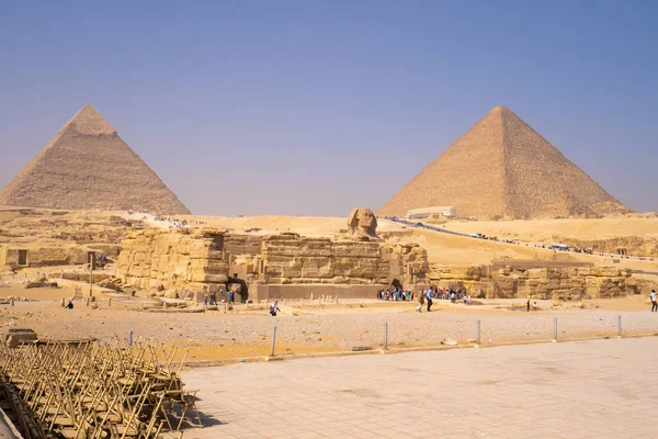 Sahne yanında büyük Sfenks Giza — Stok fotoğraf