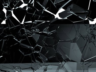 Kırık veya beyaz kırık cam parçaları