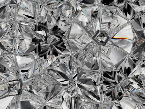 귀중 한 다이아몬드 구조 극단적인 근접 촬영 만화경 — 스톡 사진