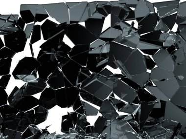 Kırık veya beyaz kırık cam parçaları