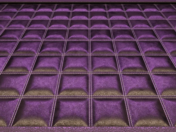 Leather stitched texture or background purple and brown — Stock Photo, Image