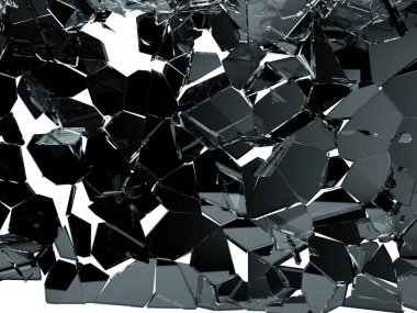 Kırık veya beyaz kırık cam parçaları