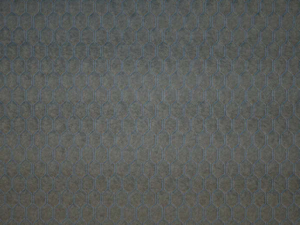 Couro costurado com hexágono azul ou textura cinza favo de mel — Fotografia de Stock