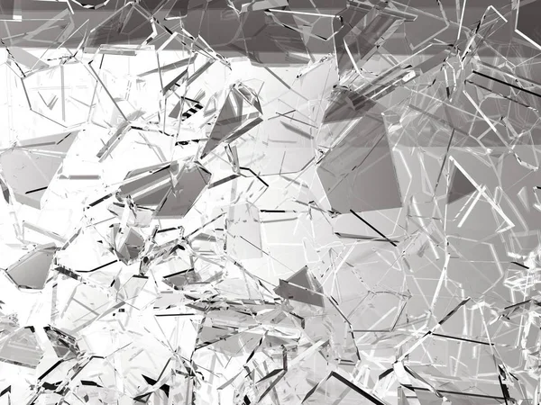 Stukjes glas gebroken of gebarsten — Stockfoto