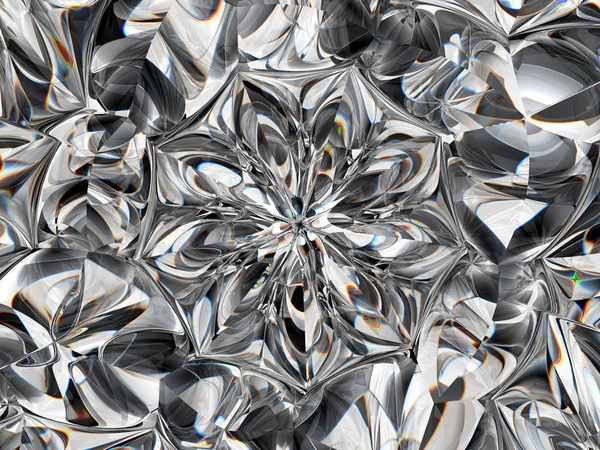 Diamond struktura extrémní closeup a kaleidoskop — Stock fotografie