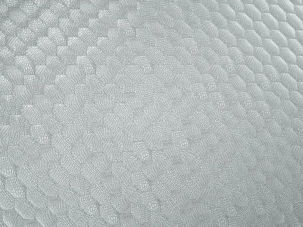 Jacaré ou crocodilo branco Couro hexágono textura costurada — Fotografia de Stock