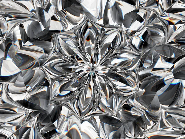 宝石またはダイヤモンドのテクスチャクローズアップと万華鏡 — ストック写真