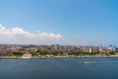 Cruise Ship ile Havana şehir panoramik görünümü