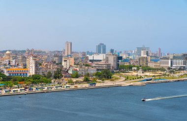 Cruise Ship ile Havana şehir panoramik görünümü