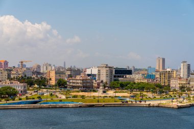 Cruise Ship ile Havana şehir panoramik görünümü