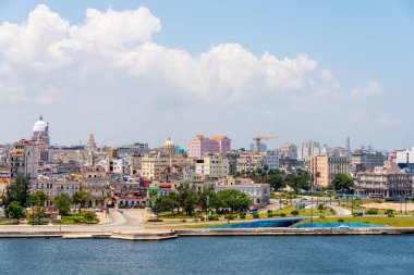 Cruise Ship ile Havana şehir panoramik görünümü