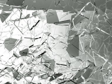 Kırık veya beyaz kırık cam parçaları