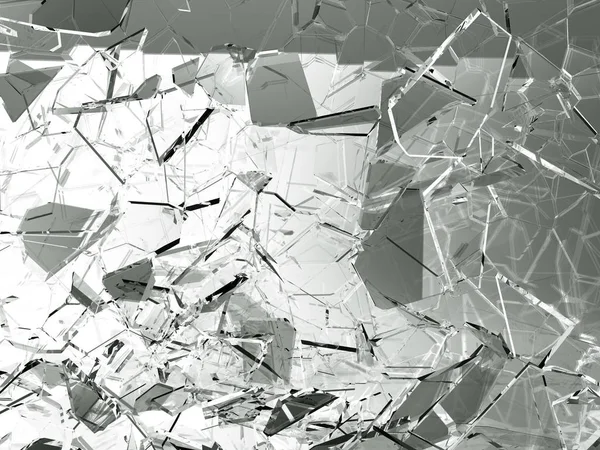 Kırık veya beyaz kırık cam parçaları