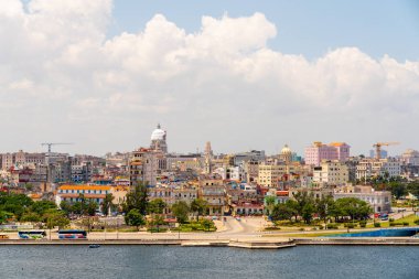 Cruise Ship ile Havana şehir panoramik görünümü