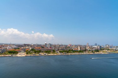 Cruise Ship ile Havana şehir panoramik görünümü