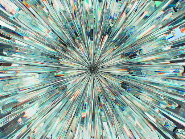 Gemstone nebo Diamantová textura, zaostřená a kaleidoskop — Stock fotografie