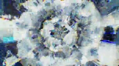 parlak taş makro sorunsuz döngü döner. kaleydoskop