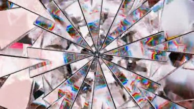 parlak taş makro sorunsuz döngü döner. kaleydoskop