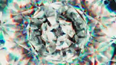 parlak taş makro sorunsuz döngü döner. kaleydoskop