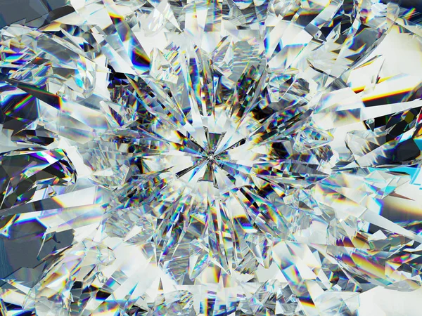 Diamond structure extreme closeup and kaleidoscope — Stock Photo, Image