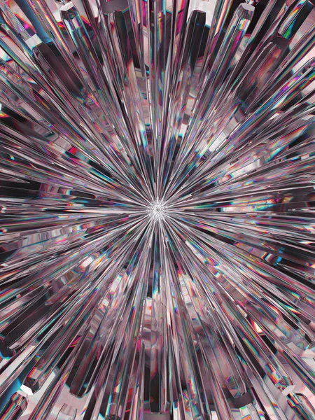 Diamond struktura extrémní closeup a kaleidoskop — Stock fotografie