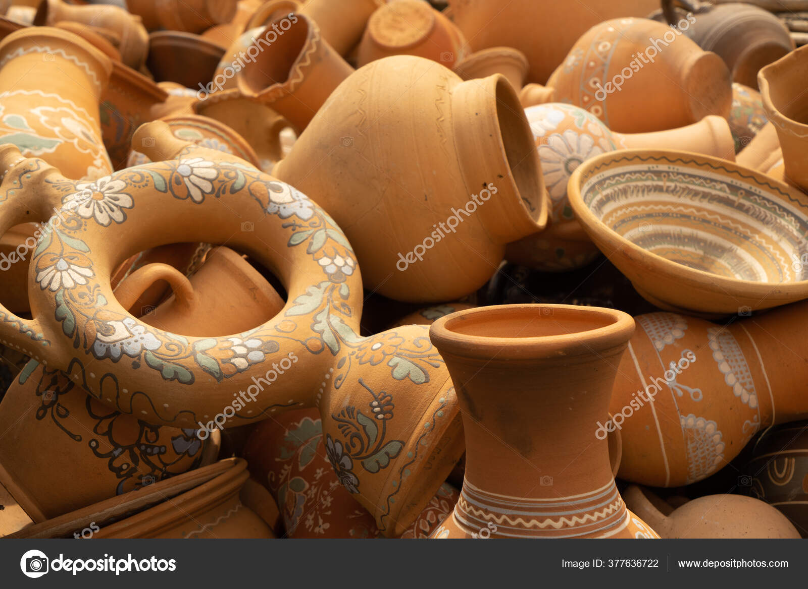 Traditional Ukrainian Pottery Patterns Ornament Ukrainian Culture Stock