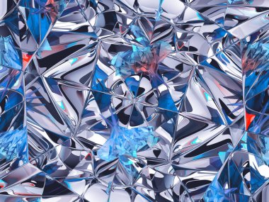 Mavi soyut doku ve kaleydoskop. 3d görüntüleme, 3d illüstrasyon