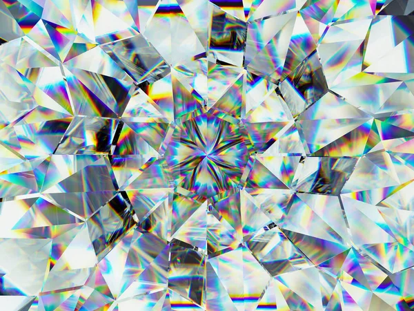 Piedra Preciosa Textura Diamante Primer Plano Caleidoscopio Render Ilustración —  Fotos de Stock