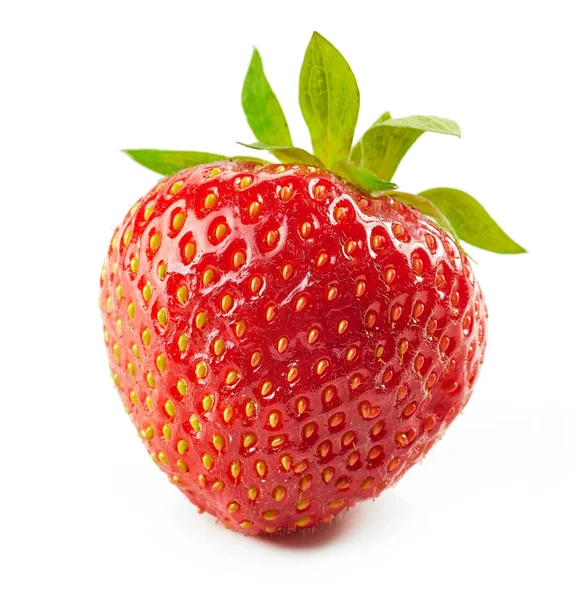 Frische Rote Erdbeere Isoliert Auf Weißem Hintergrund — Stockfoto