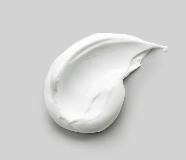 Κρέμα Γάλακτος Κοσμητική Λευκό Φόντο Γκρι — Φωτογραφία Αρχείου