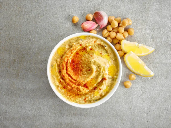 Ciotola di hummus — Foto Stock