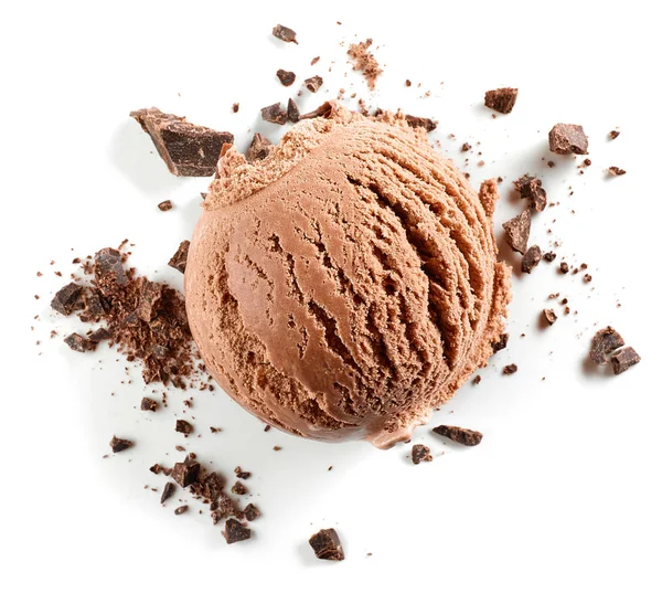 Palla di gelato al cioccolato — Foto Stock