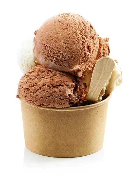 Gelato alla vaniglia e cioccolato — Foto Stock