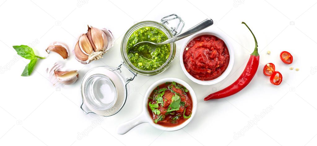 various homemade sauces