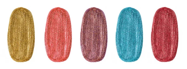 Diverse kleuren glitter nagellak — Stockfoto