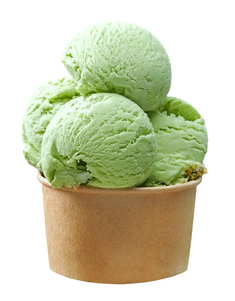 Pistachio ice cream — Stock Photo, Image