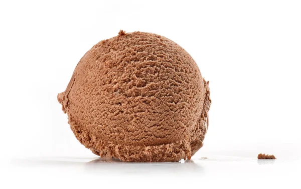 Chocolate ice cream on white background — Stock Photo, Image