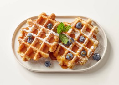 belçika waffle tatlı tabağı