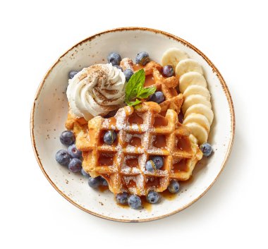 belçika waffle tatlı tabağı