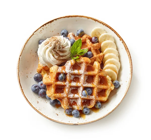 belçika waffle tatlı tabağı