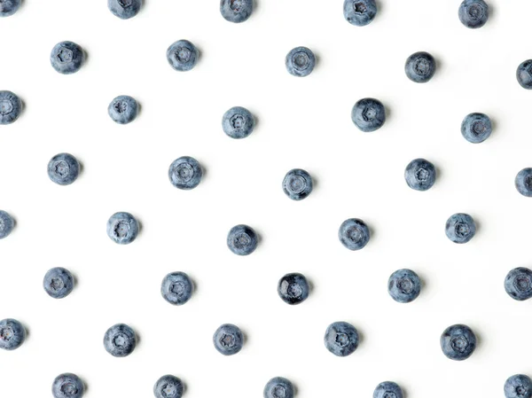 Blueberry pattern on white background — Stock Photo, Image