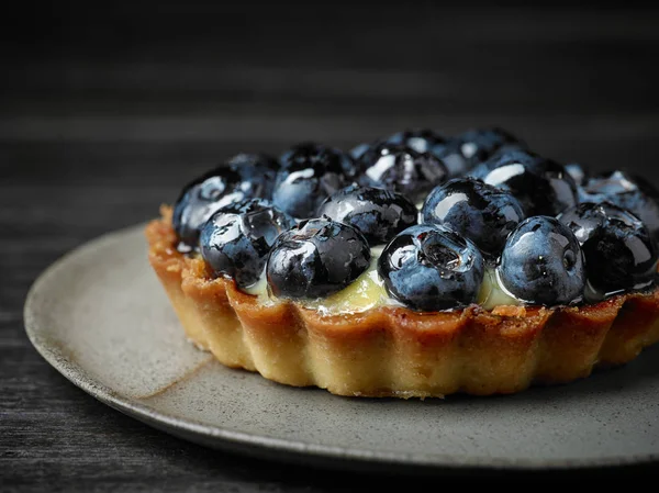 Primo piano della crostata ai mirtilli — Foto Stock