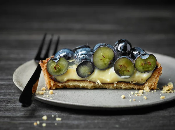 Gros plan de tarte aux myrtilles — Photo