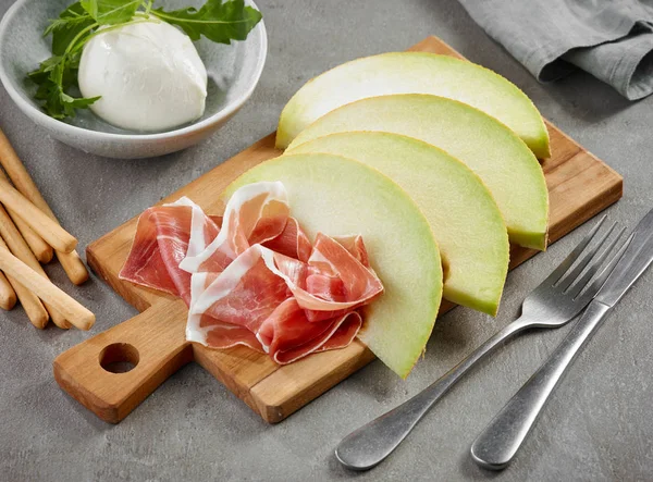 Melone e prosciutto — Foto Stock