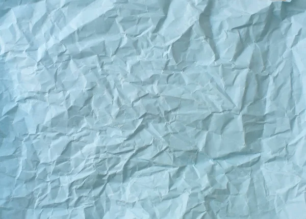 Crumpled Sheet Light Blue Paper Colored Paper Texture — Stock Photo, Image